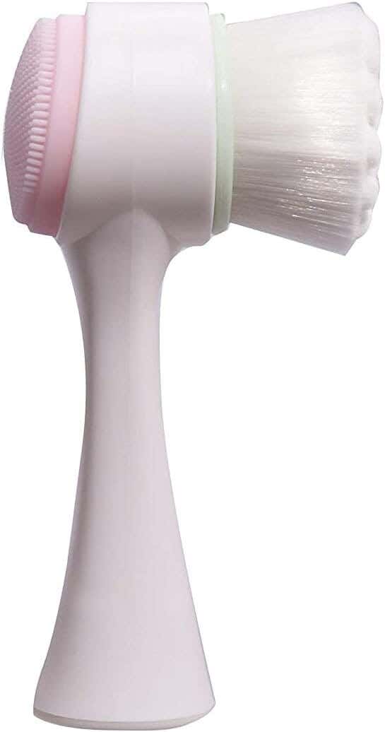 Double Facial Cleansing Brush - Rose Pink