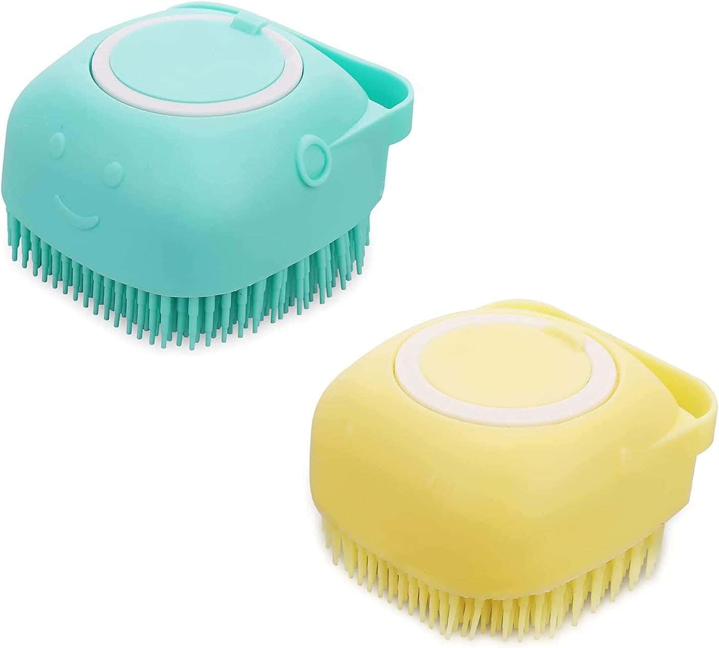 Pet Bath Brush, 2 Pieces - multicolor
