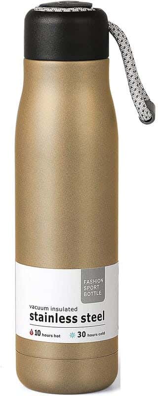 Sports Design Water Bottle, 500 Ml - Gold