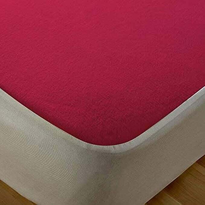 Cotton Mattress Cover, One Piece, 180cm - Red
