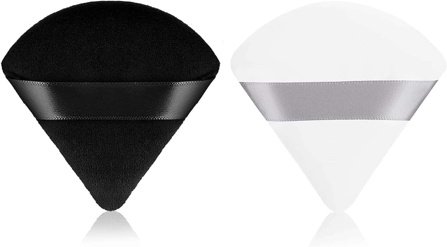 Sibba Beauty Blender Makeup Sponge Set, Loose Powder Belt, 2 Pieces - Black White
