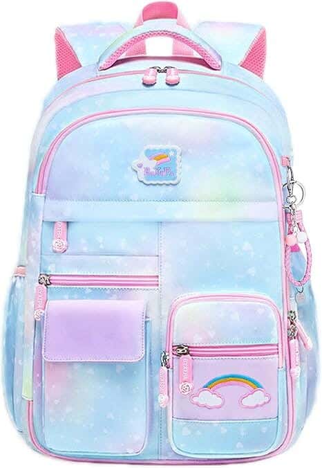 Waterproof Travel Backpack Bag, Large Capacity & Multiple Pockets Durable, 46x35x15 cm, for Girls - Blue