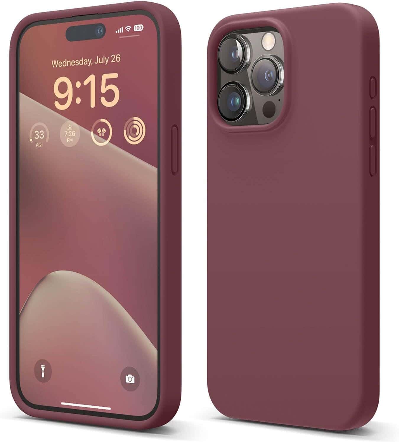 iPhone 15 Pro Max Silicone Case - Burgundy