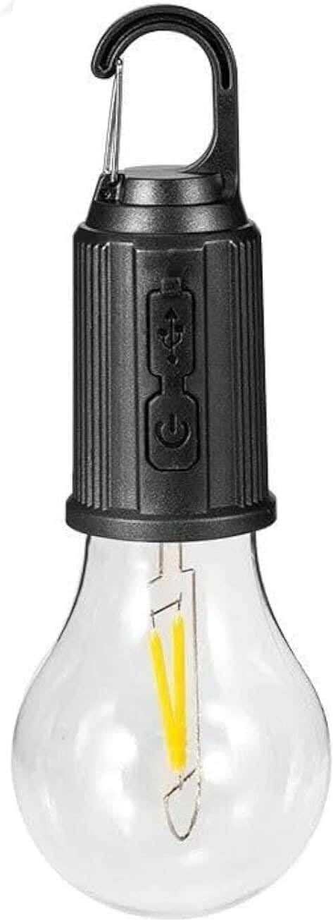 Portable Waterproof LED Camping Light, 3 Levels, 15 Watt - Black