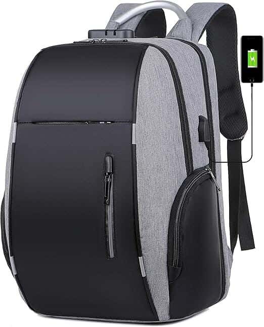 Waterproof Travel Laptop Bag, Large Capacity & Multiple Pockets Durable, 46x32x17 cm, for Women's - Grey