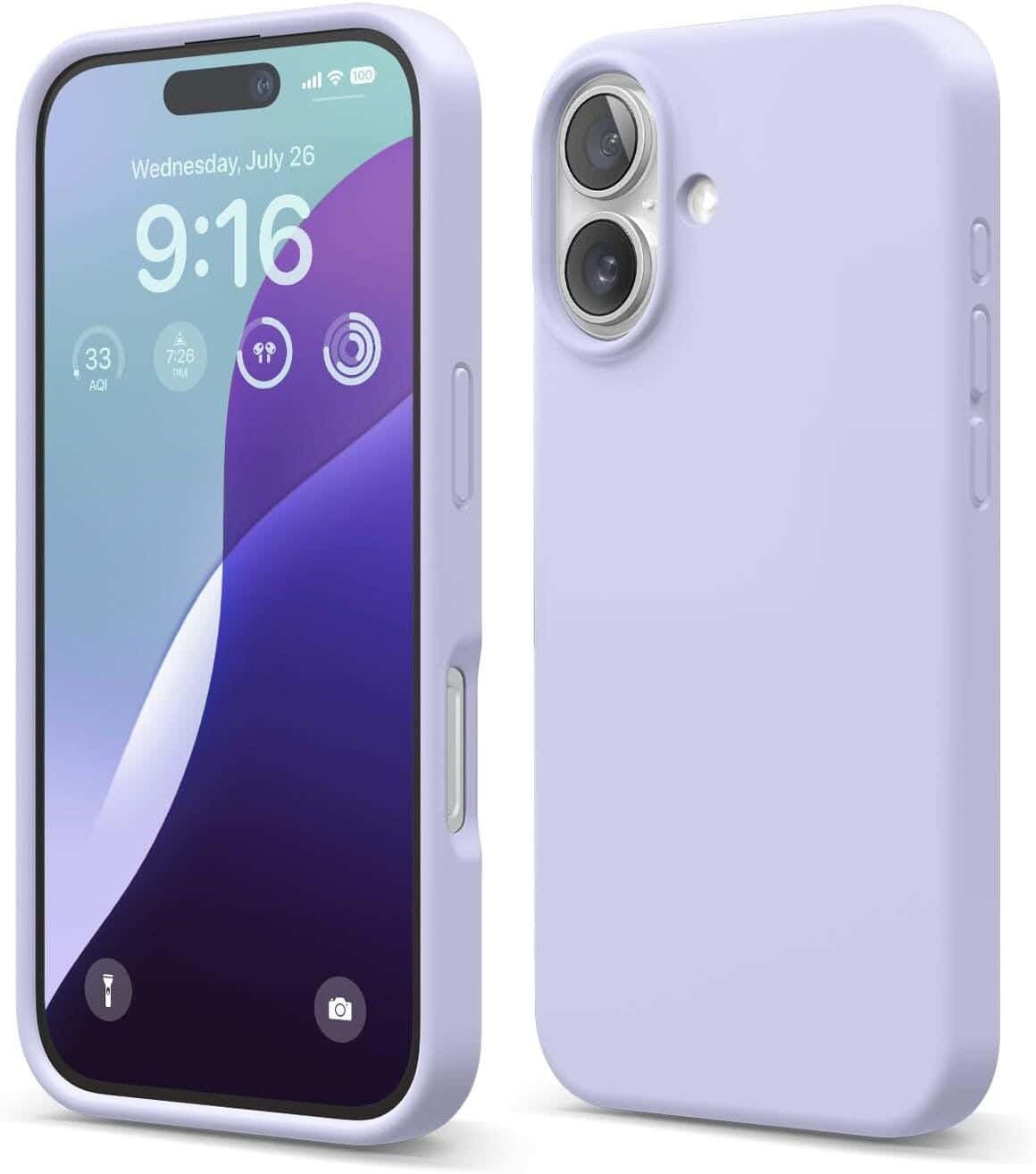 iPhone 16 mobile phone case, silicone - mauve