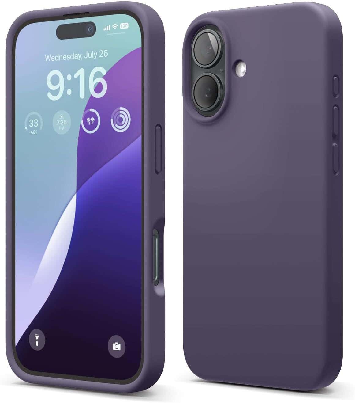 iPhone 16 mobile phone case, silicone - mauve