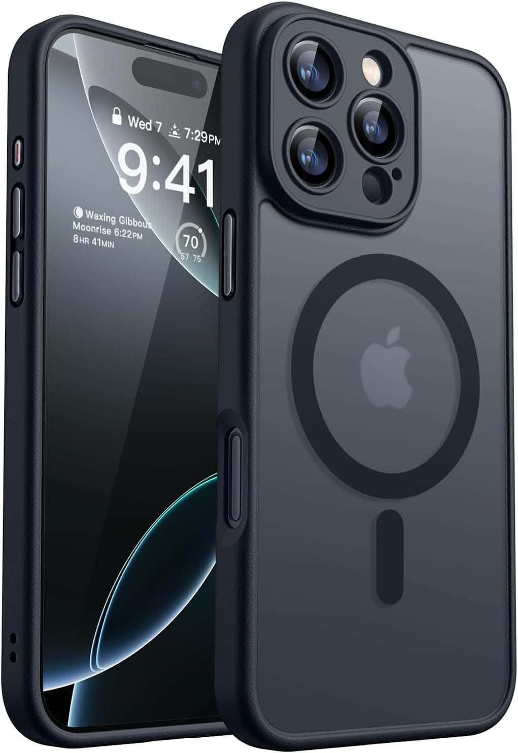 Magnetic Clear Case for iPhone 16 Pro - Black Transparent