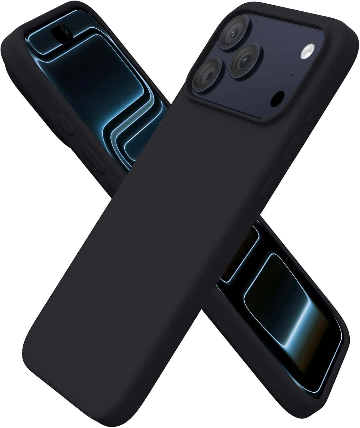 iPhone 17 Pro Max Silicone Mobile Case - Black