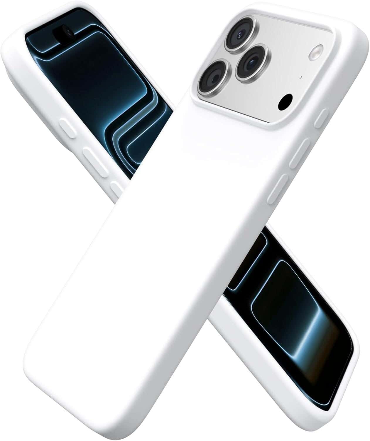 iPhone 17 Pro Max Silicone Mobile Case - White