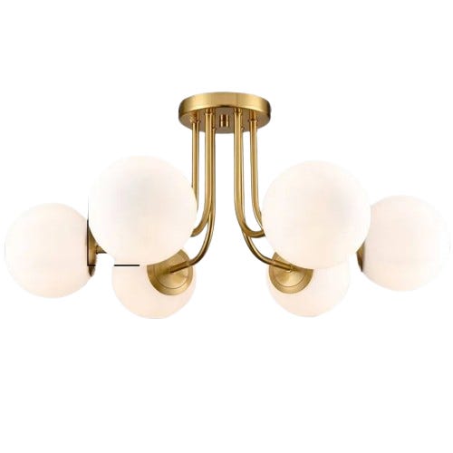 Metal Ceiling Chandelier, 30×60 Cm - Gold
