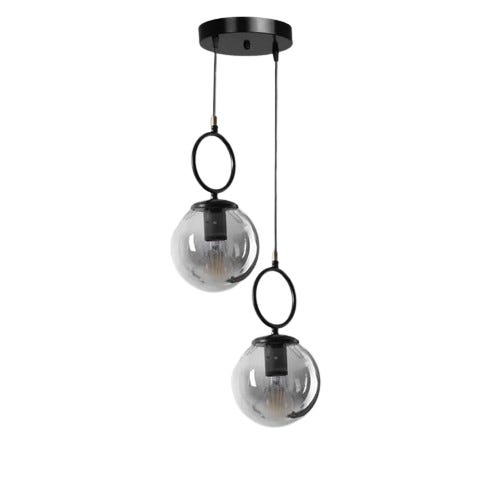 Metal Ceiling Chandelier, 50×25 Cm - Black Gold