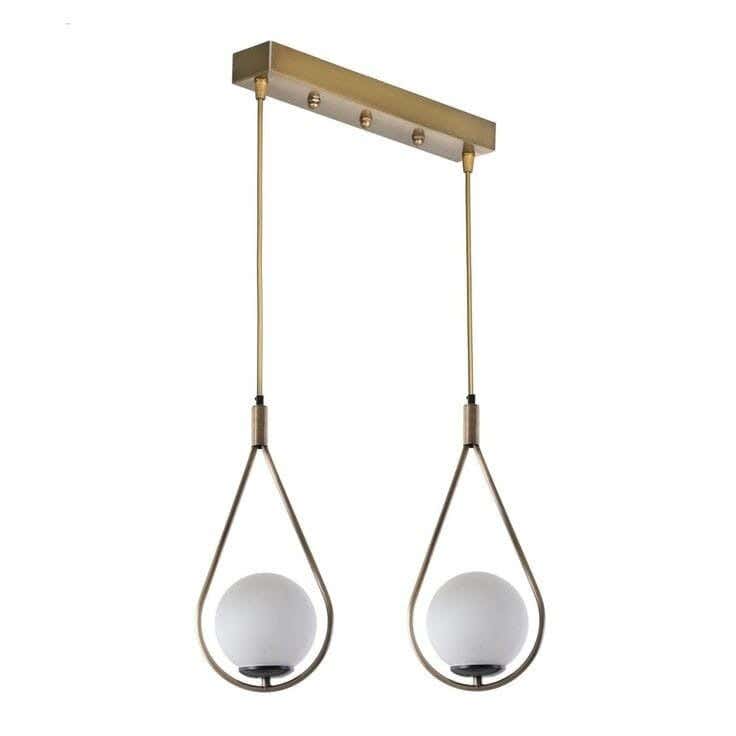 Metal Ceiling Chandelier, 70×35 Cm - Champagne
