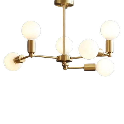 Metal Ceiling Chandelier, 30×60 Cm - Gold