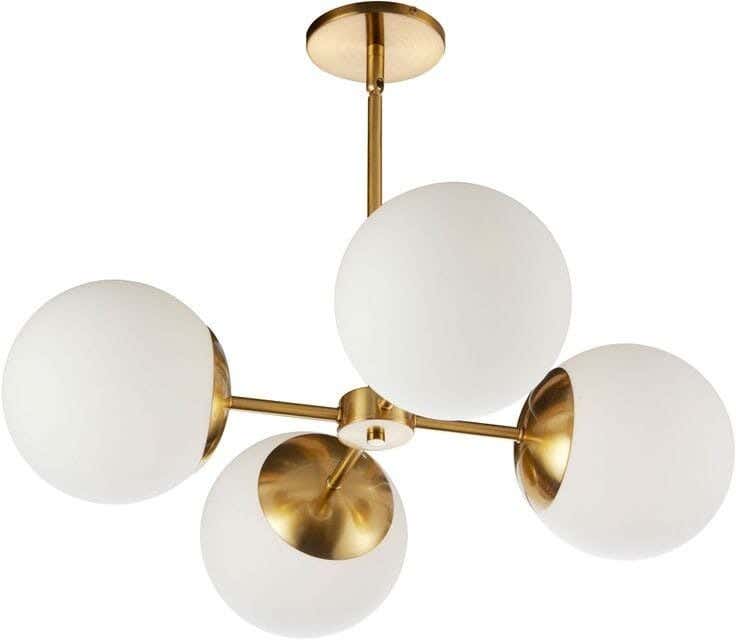Metal Ceiling Chandelier, 30×50 Cm - Gold