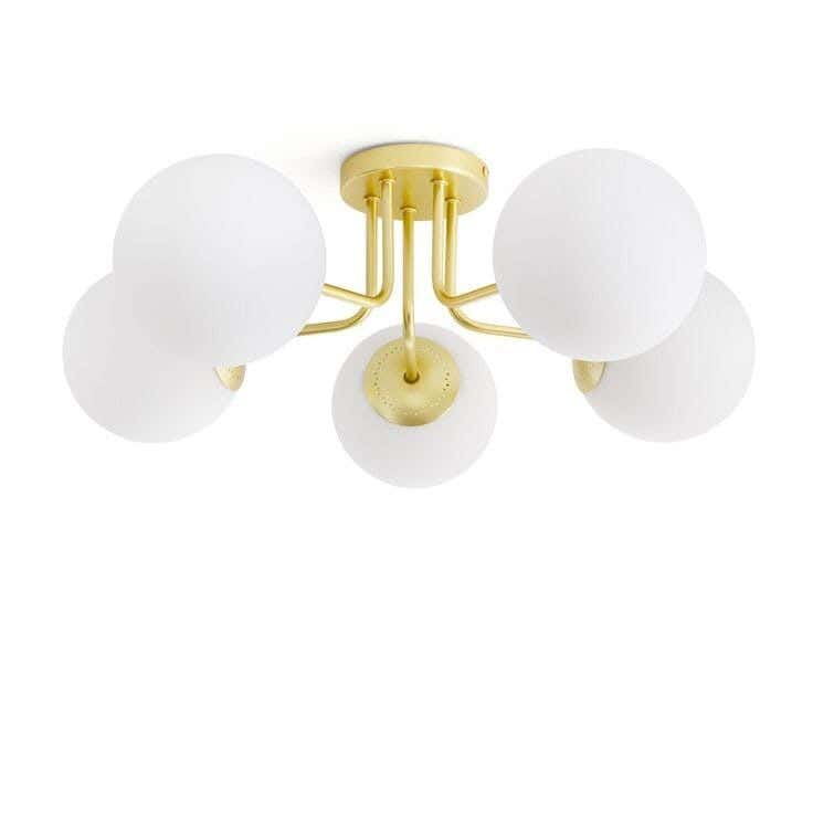 Metal Ceiling Chandelier, 25×60 Cm - Gold