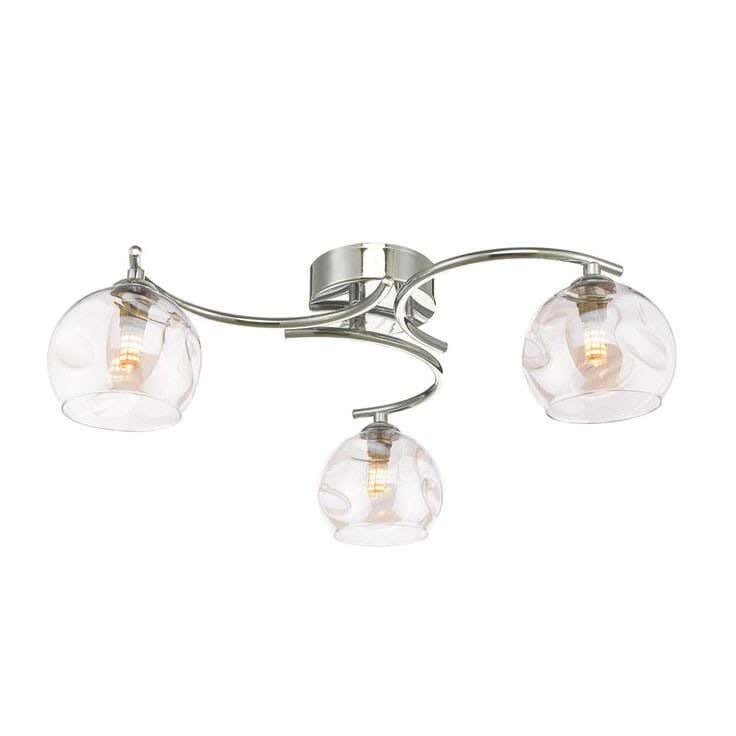 Metal Ceiling Chandelier, 15×50 Cm - Silver