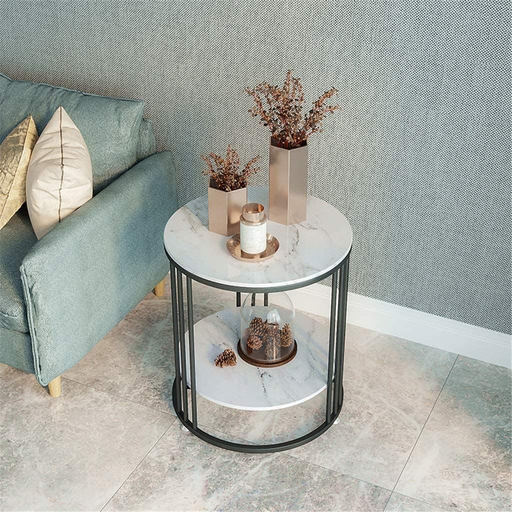 MDF Surface Metal Corner Table, 50×50×55 Cm - Black