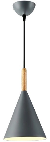 Electrostatic Paint Modern Ceiling Chandelier, 1 Bulb, 50x15 cm - Grey