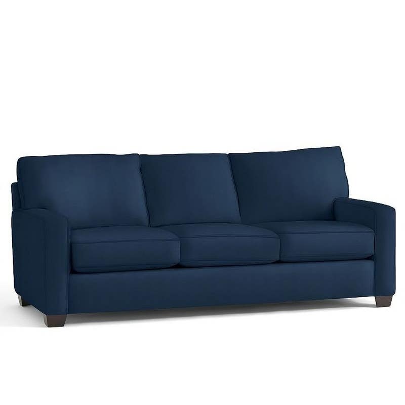 Red Beech Wood Sofa, 85×220×90 cm - Blue