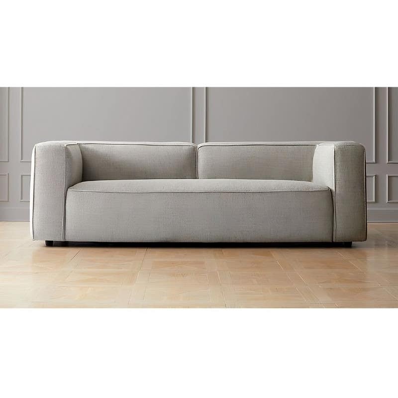 Red Beech Wood Sofa, 85×200×75 cm - Grey