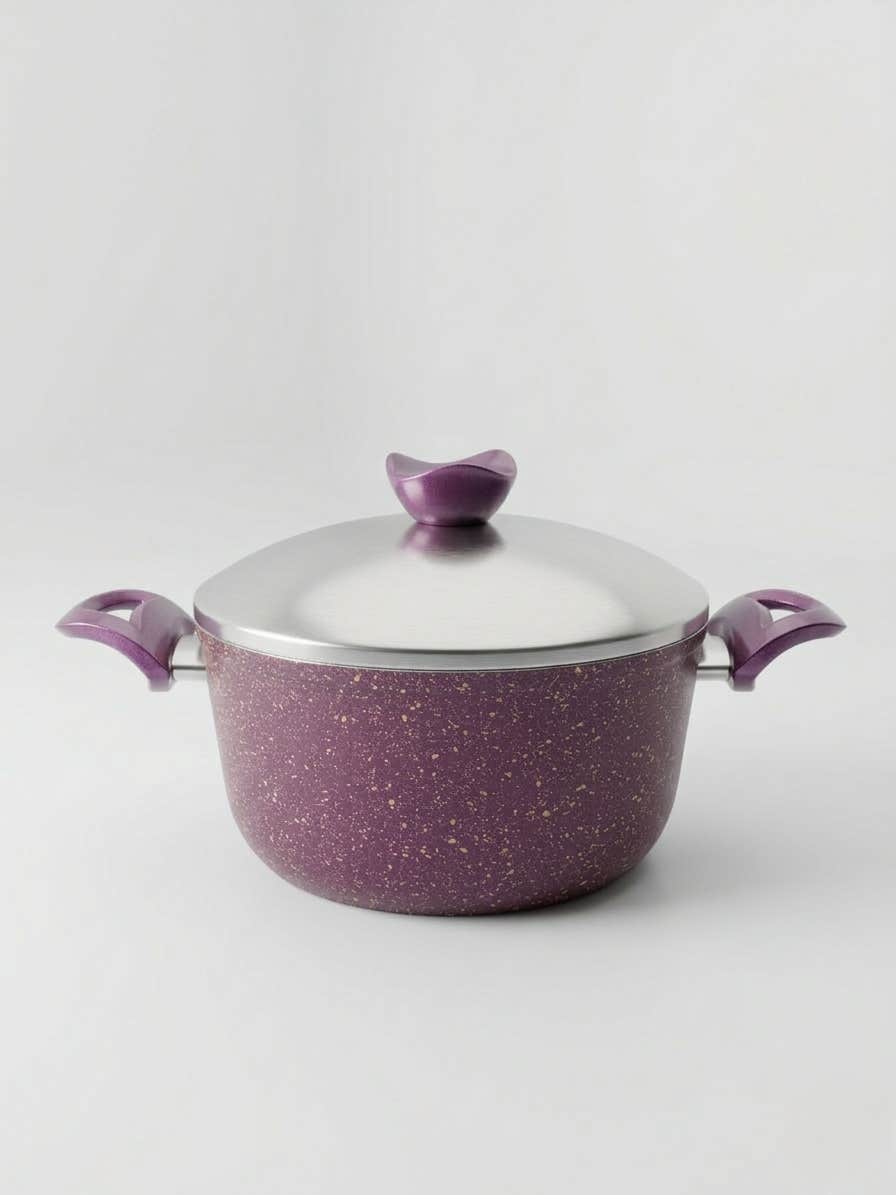 Terynova Granite Casserole Pot – Maroon