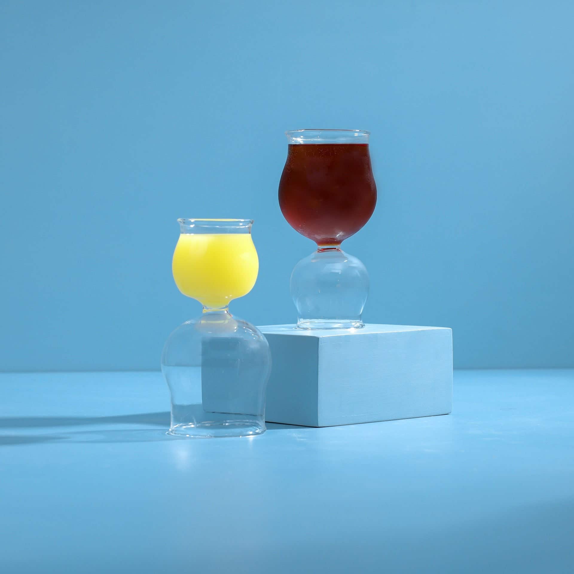 Homepro Twist Duo Glass Cup, 112 Ml - Clear