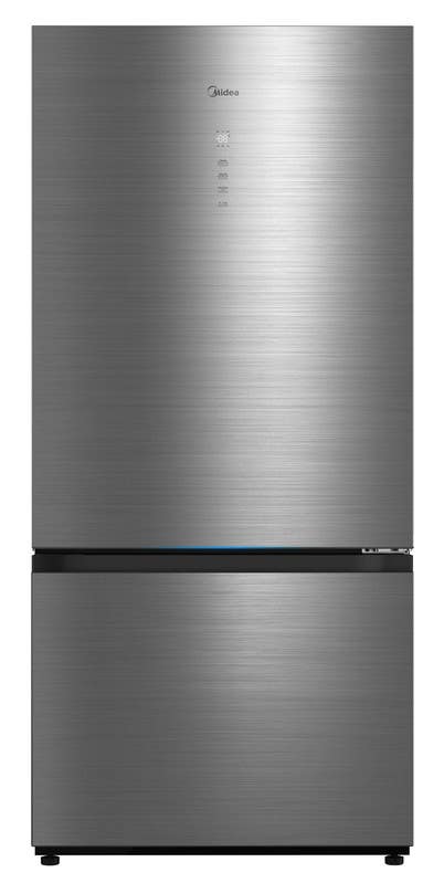 Midea MDRB905FIN46D No-Frost Refrigerator, 680 Liters, Bottom Freezer, Inverter, Digital - Gray