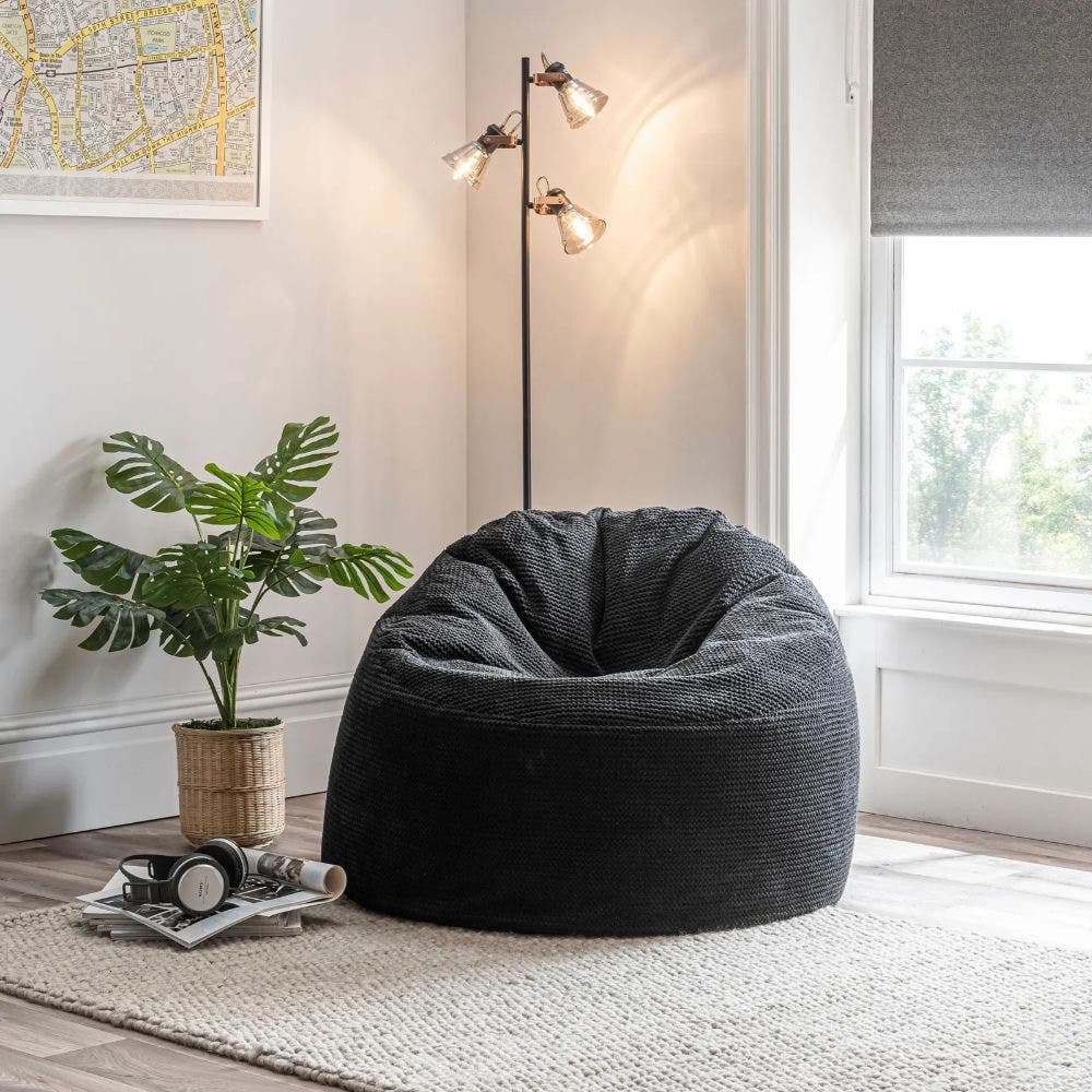 Waterbroof Medium BeanBag, 60×60×80 cm - Black