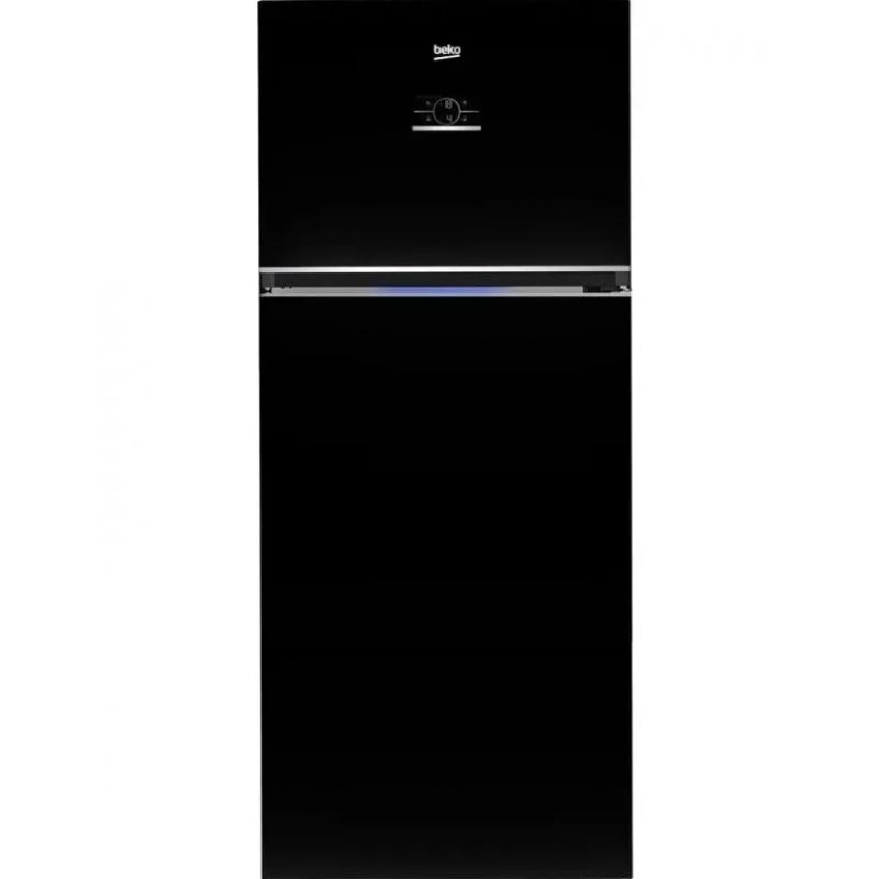 Beko B3RDNE590ZB Refrigerator, No Frost, 590 Liters, Freezer on Top - Black