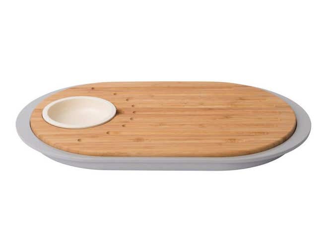 Berghoff Leo Two Sided Bamboo Cutting Board With Tray - Beige