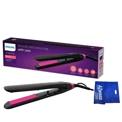 Philips Straight Care Essential Thermo Protect Straightener ThermoProtect technology, Keratin-infused Plates, 2 Temperature Settings - BHS375