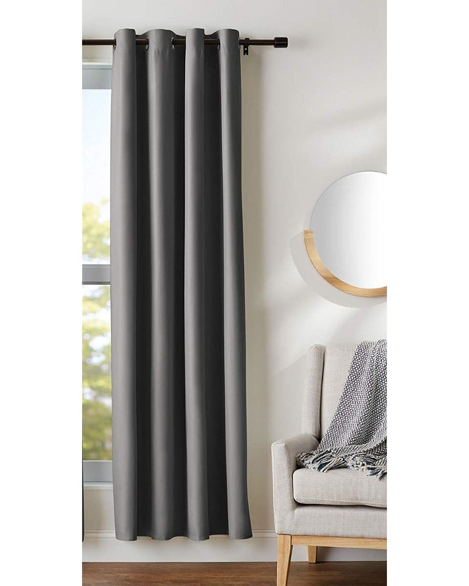 Polyester Curtain, 140×260 cm - Grey