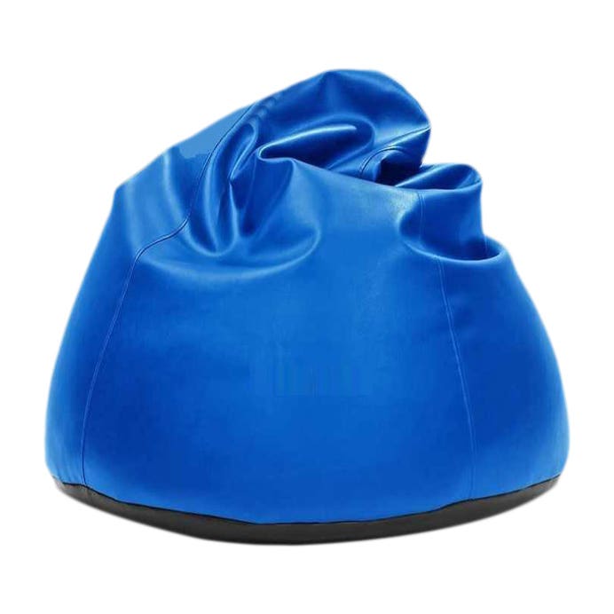 Leather Modern Bean Bag, 80×60 cm - Blue