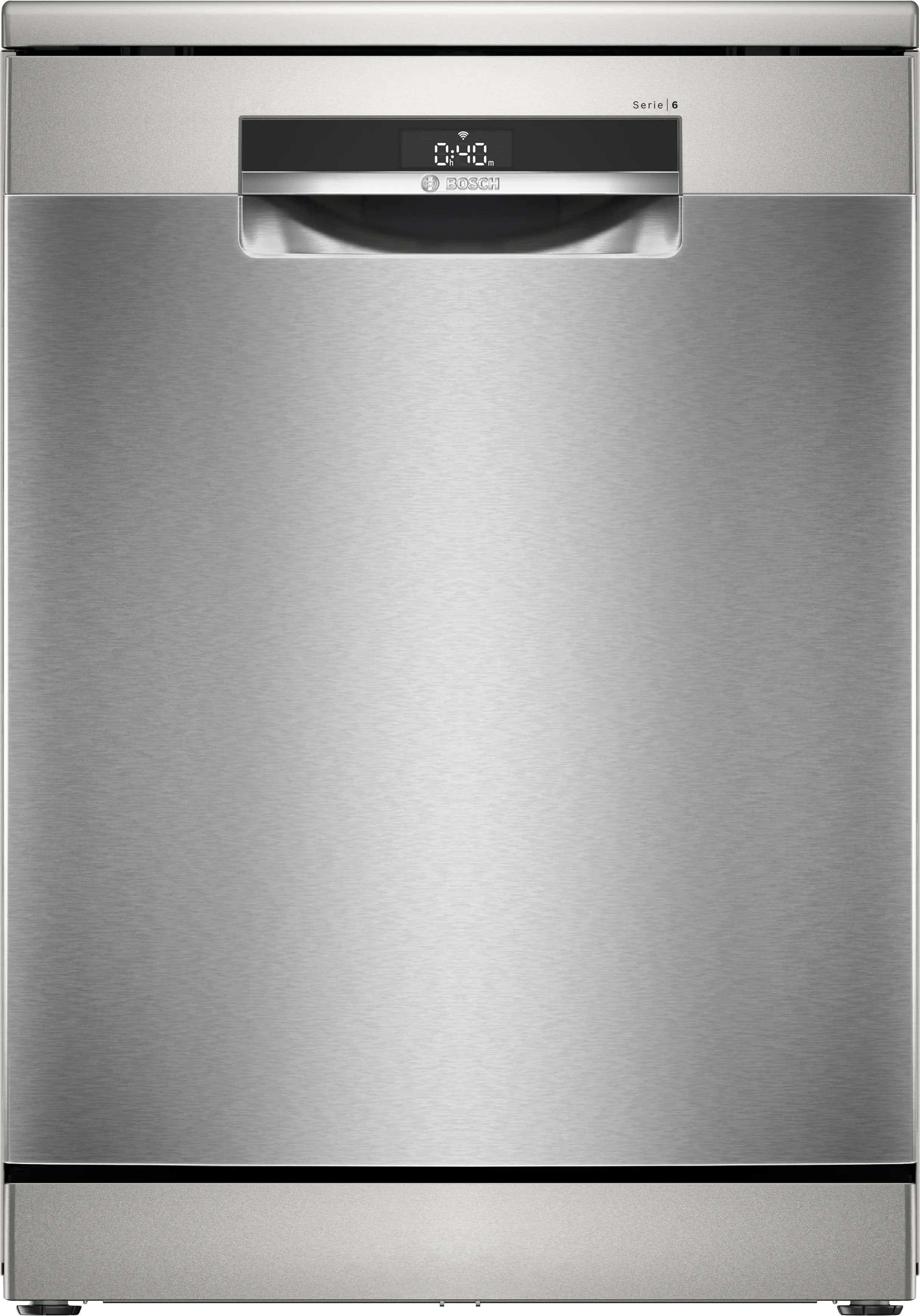 Bosch Series 6 Dishwasher 14 Place, 60cm, 6 Programs, Silver Inox (SMS6EMI62V)