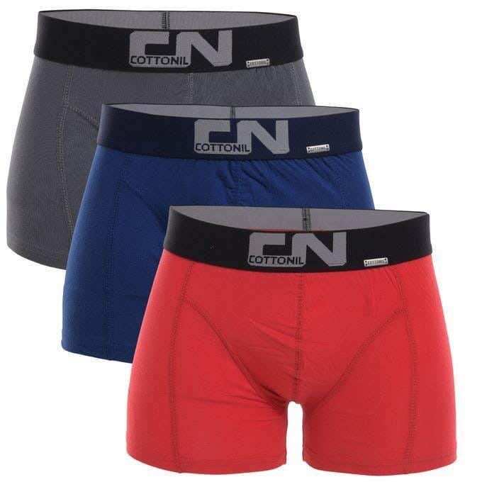 Cottonil Men's Boxer Set, 3 Pieces, 4XL - Multicolor