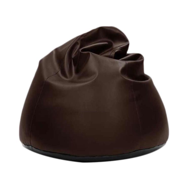 Leather Modern Bean Bag, 80×60 cm - Brown