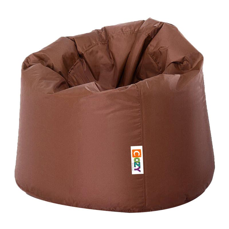 Cozy Round Bean Bag, 75x60x55 cm - Brown