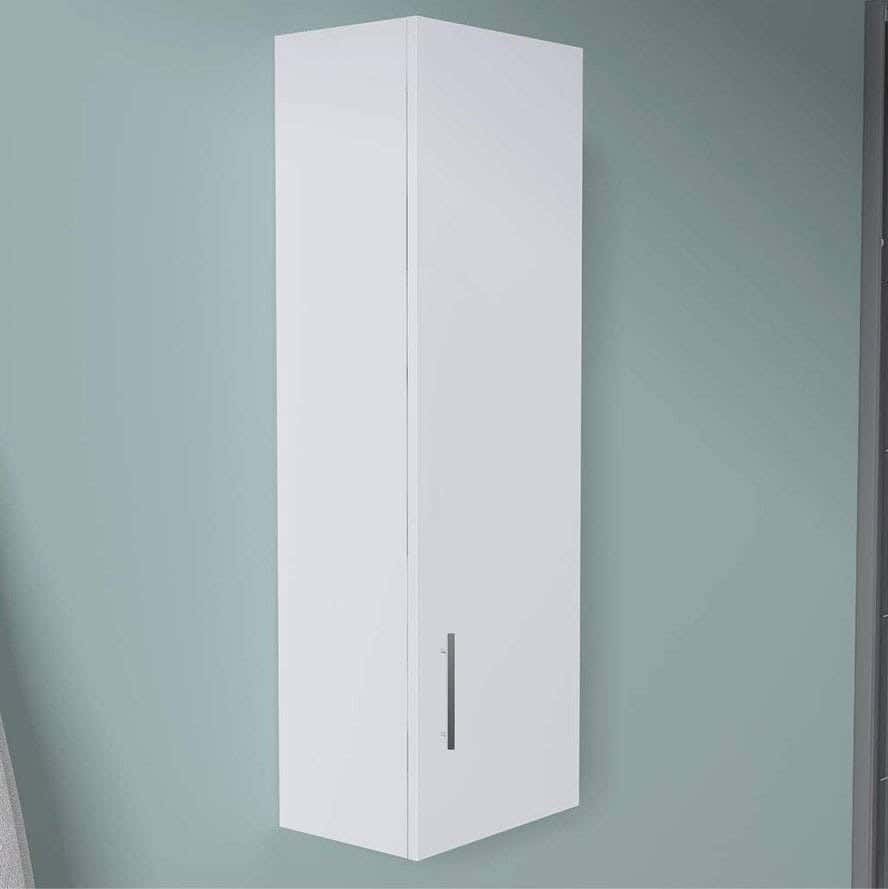 MDF Wood Storage Unit, 80×25×20 Cm, 1 door - White