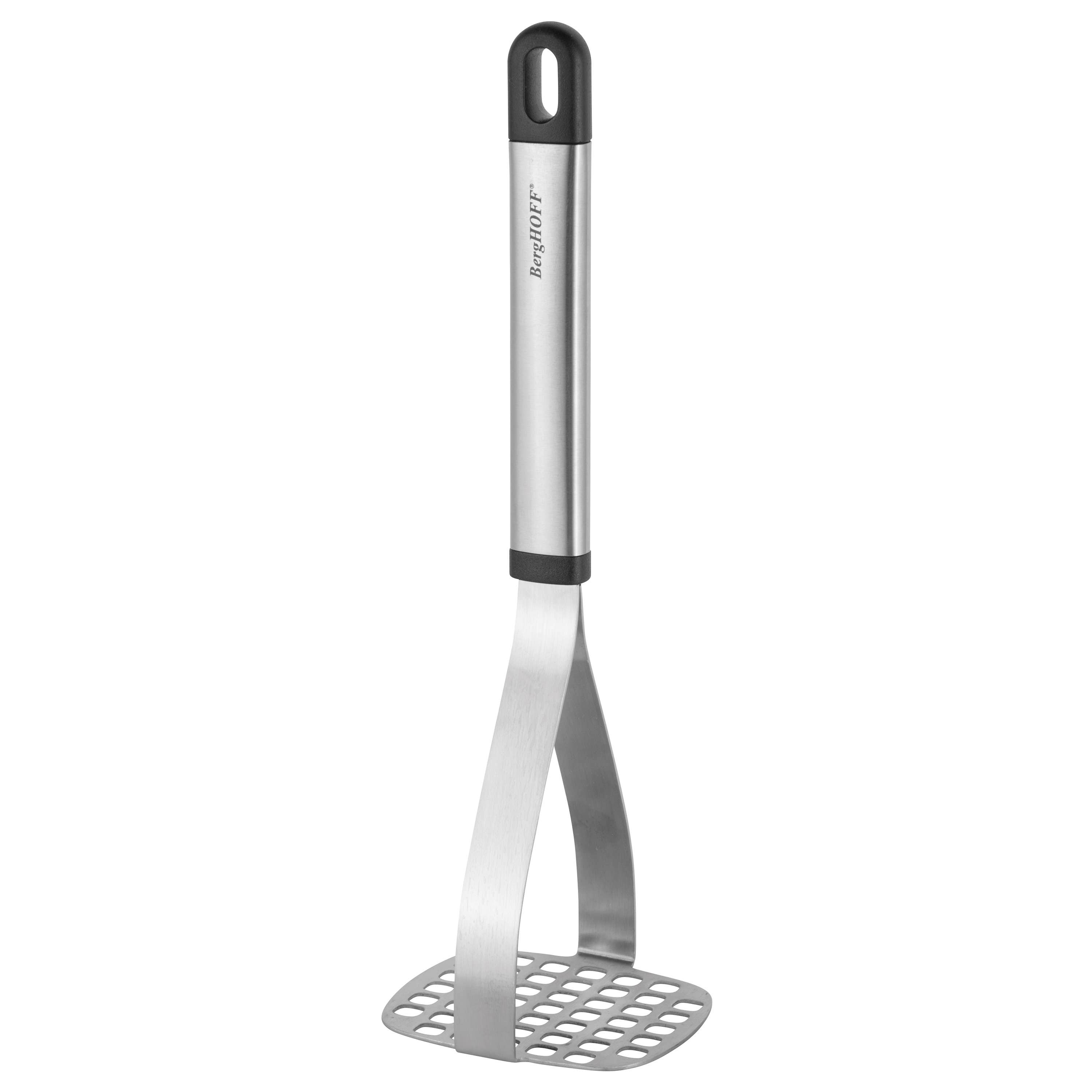 BergHOFF Stainless Steel Potato Masher, Hollow Handle - Black Silver