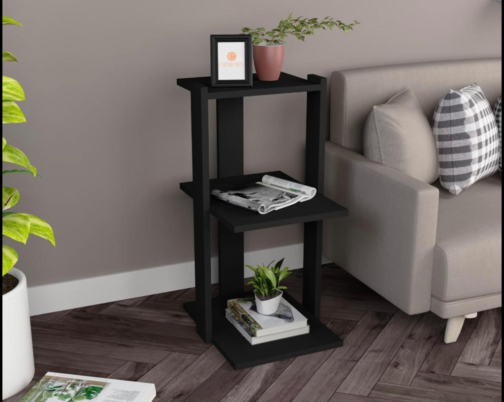 Get MDF Wooden Side Table, 40×80×40 cm - Black with best offers ...