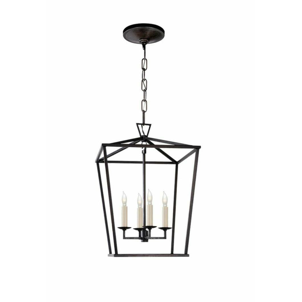 Ceiling Chandelier, 4 Lamp, 35×55×35 cm - Black