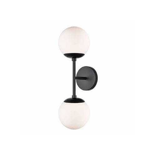 Modern Wall Light Hanging , 2 Lamps - Black
