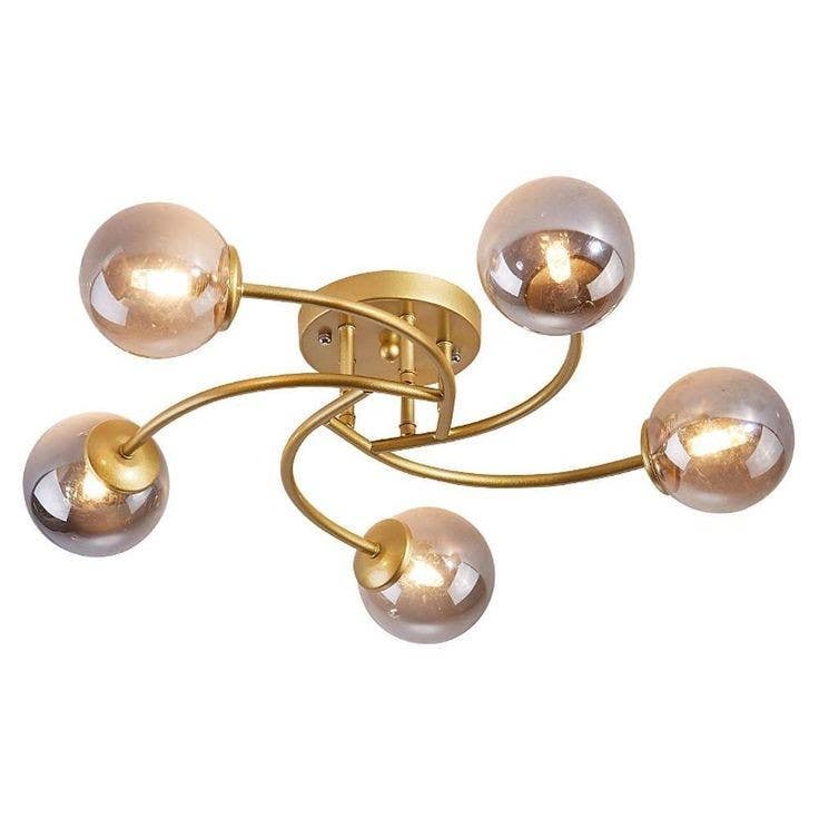 Ceiling Chandelier, 5 Lamp, 50×20 cm - Gold