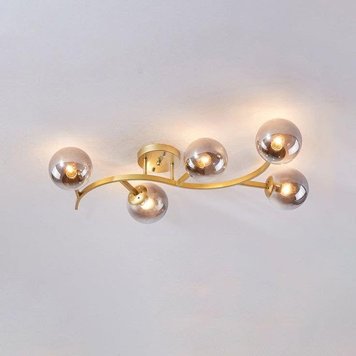 Ceiling Chandelier, 5 Lamp, 75×20 cm - Gold