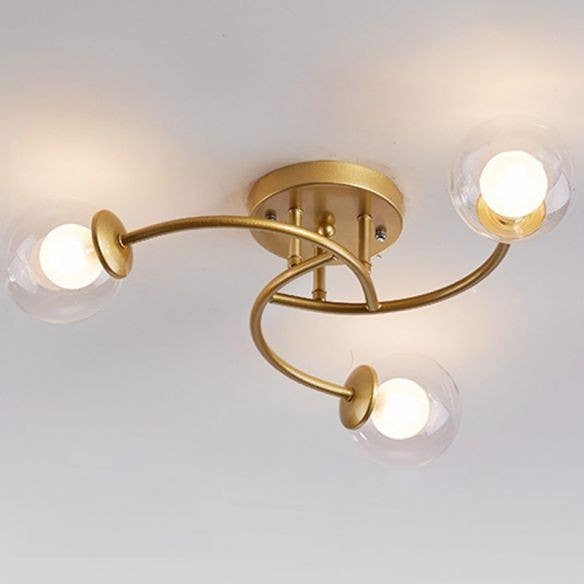 Ceiling Chandelier, 3 Lamp, 50×20 cm - Gold