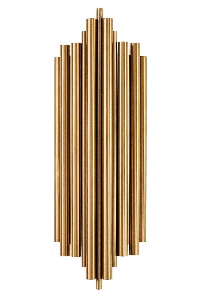 Wall Light Hanging, 2 Lamps, 50×17 cm - Gold