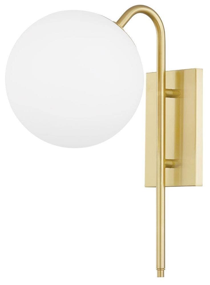 Wall Light Hanging, 1 Lamps, 35×12 cm - Gold