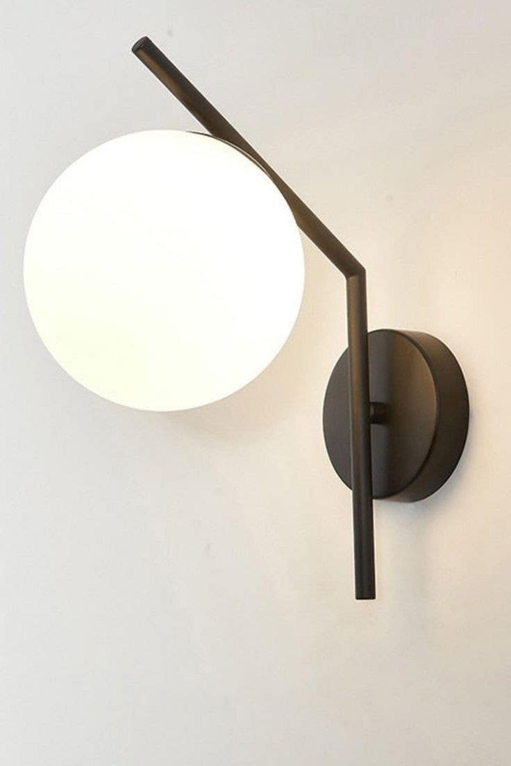 Wall Light Hanging, 1 Lamps, 30×20 cm - Black