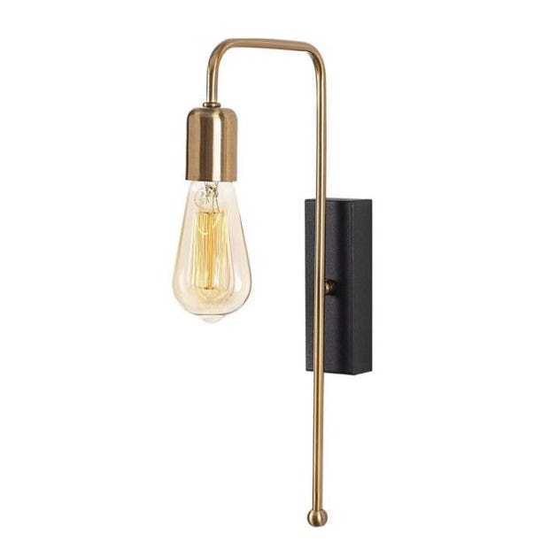 Wall Light Hanging, 1 Lamps, 40×15 cm - Black Gold